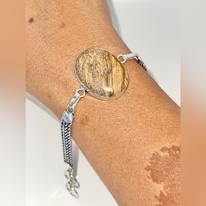 Oval Picture Jasper Bracelet 6 3/4”-8 1/4”